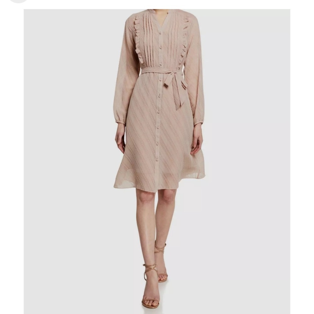 Nanette Lepore Midi Blush Pink Buttoned Down Dress-Size 4